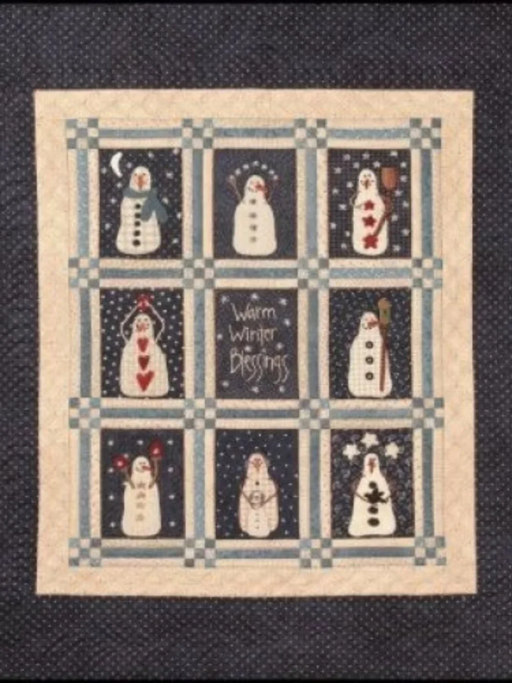Primitive Gatherings Mini Warm Winter Blessings Quilt Kit NEW Holiday Winter DIY
